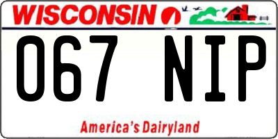WI license plate 067NIP