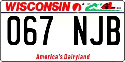 WI license plate 067NJB