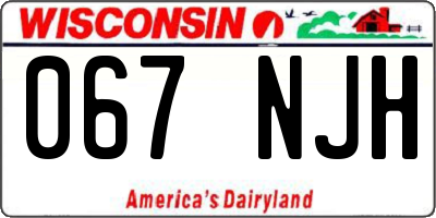 WI license plate 067NJH