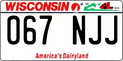 WI license plate 067NJJ