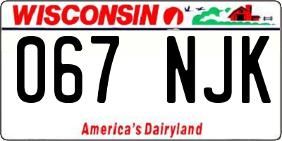 WI license plate 067NJK