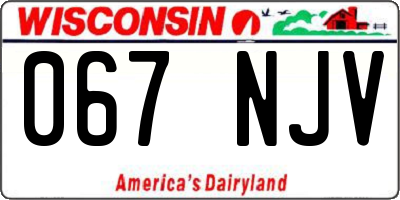 WI license plate 067NJV