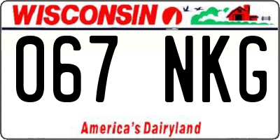 WI license plate 067NKG