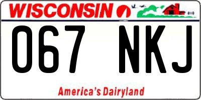 WI license plate 067NKJ