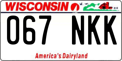 WI license plate 067NKK