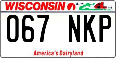 WI license plate 067NKP