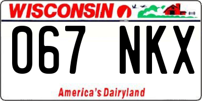 WI license plate 067NKX