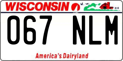 WI license plate 067NLM