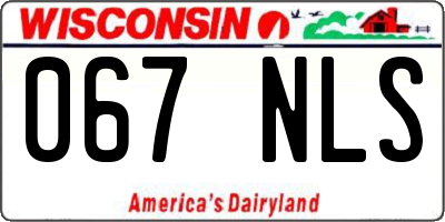 WI license plate 067NLS