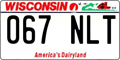 WI license plate 067NLT