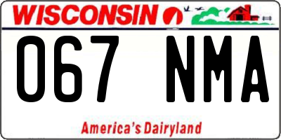 WI license plate 067NMA