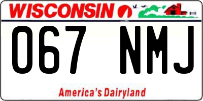 WI license plate 067NMJ