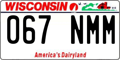 WI license plate 067NMM