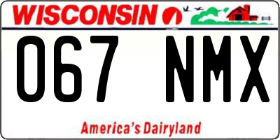WI license plate 067NMX