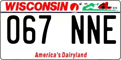 WI license plate 067NNE