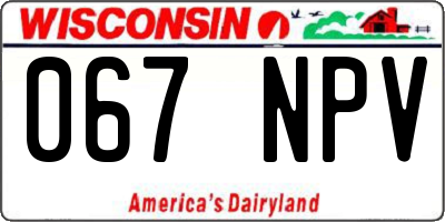 WI license plate 067NPV