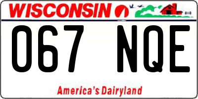 WI license plate 067NQE
