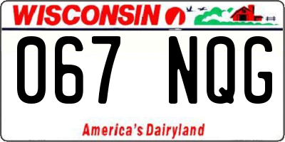 WI license plate 067NQG