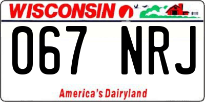 WI license plate 067NRJ