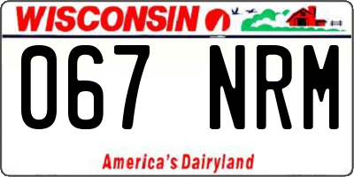 WI license plate 067NRM