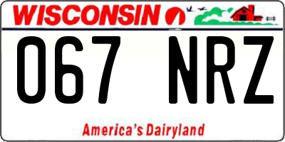 WI license plate 067NRZ