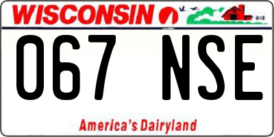 WI license plate 067NSE