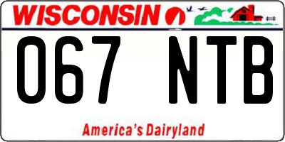 WI license plate 067NTB