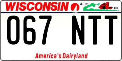 WI license plate 067NTT
