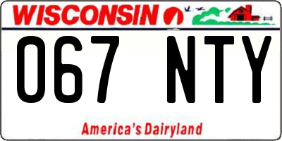 WI license plate 067NTY