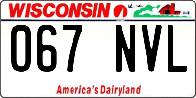 WI license plate 067NVL