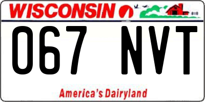 WI license plate 067NVT