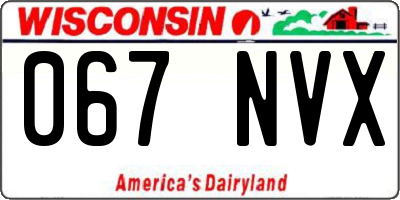 WI license plate 067NVX