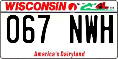 WI license plate 067NWH