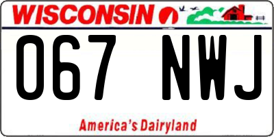WI license plate 067NWJ