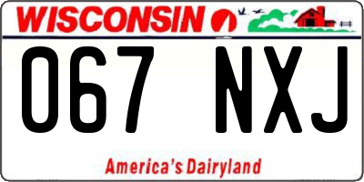 WI license plate 067NXJ