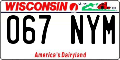 WI license plate 067NYM