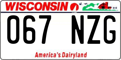 WI license plate 067NZG