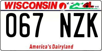 WI license plate 067NZK