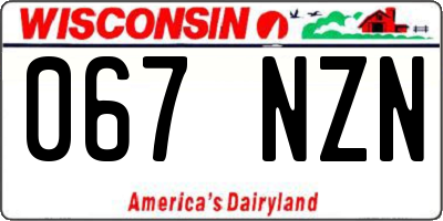 WI license plate 067NZN