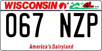 WI license plate 067NZP