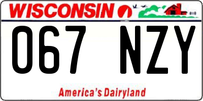 WI license plate 067NZY