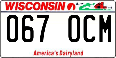 WI license plate 067OCM