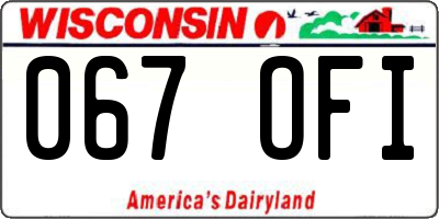 WI license plate 067OFI