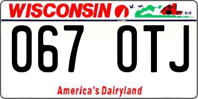 WI license plate 067OTJ