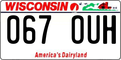 WI license plate 067OUH