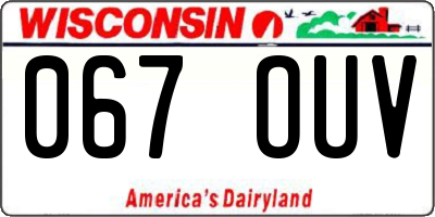 WI license plate 067OUV