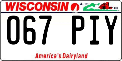 WI license plate 067PIY