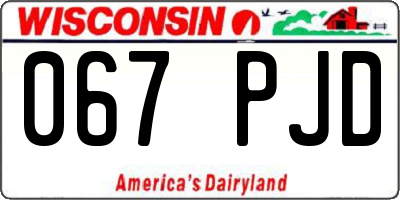WI license plate 067PJD