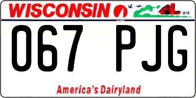 WI license plate 067PJG