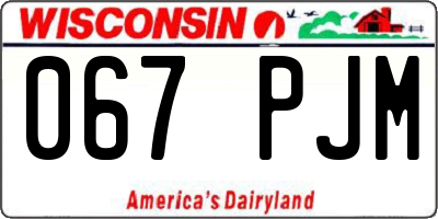 WI license plate 067PJM